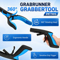 Foldable Grabber Reacher Tool 32" - 2 Pack