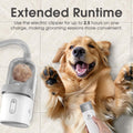 Dog Grooming Vacuum Kit 7 in 1 - White - 1.5L Dust Cup, 3 Suction Modes, 10kPa, Titanium Blades, Storage Tray