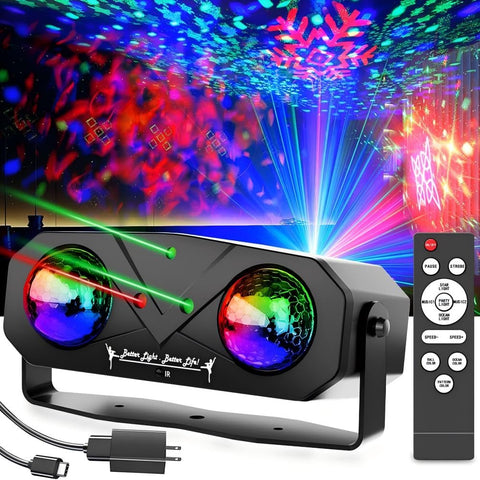 5-in-1 LED Party Projector - Disco Ball, Laser and Ocean Wave