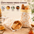 Beeswax Linen Bread Bag - Reusable, Freezer Friendly