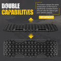 Recovery Traction Boards Pair - 92 x 31.5 x 7.5cm - 10 Tonne Rating, Double Sided Diamond Tread, Bends 120 Degrees
