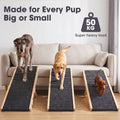 Folding Wooden Dog Ramp - Pine, Adjusts 22 to 45.5cm - Self Supporting, Anti Slip Fabric, Folds in Half