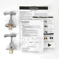 Shaw Mason Chrome 1/4 Turn Lever Wall Top Assembly Pair - 77mm x 65mm x 117mm - Easy Installation - Smooth Operation - SuperSaverAU - view 2