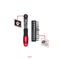 Trojan 11 Piece Ratchet Screwdriver Set - 82mm x 30mm x 183mm - Red Black - SuperSaverAU - view 2