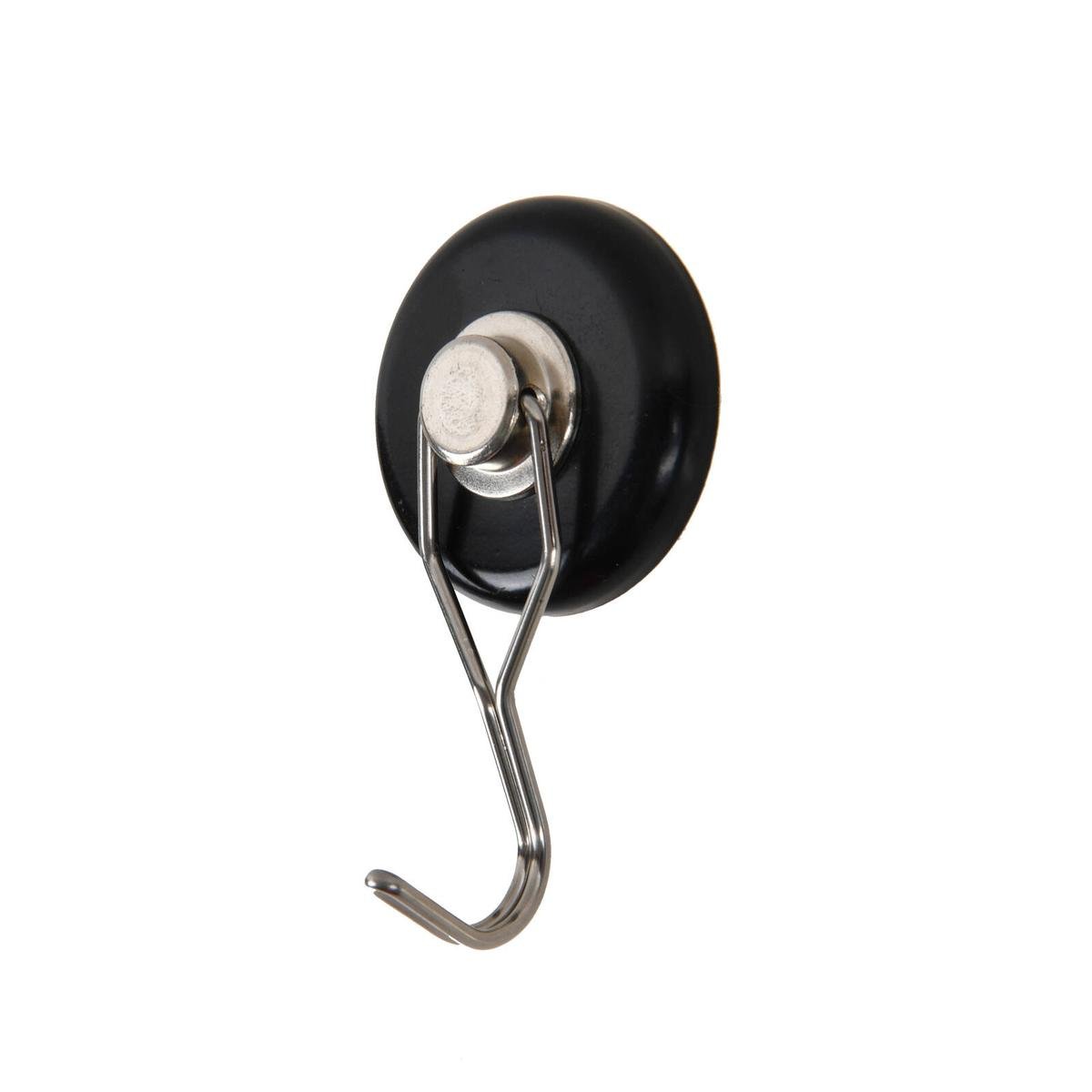 Trojan Magnetic Hook - 1.5kg Capacity - 360° Swivel - Black - SuperSaverAU - view 1