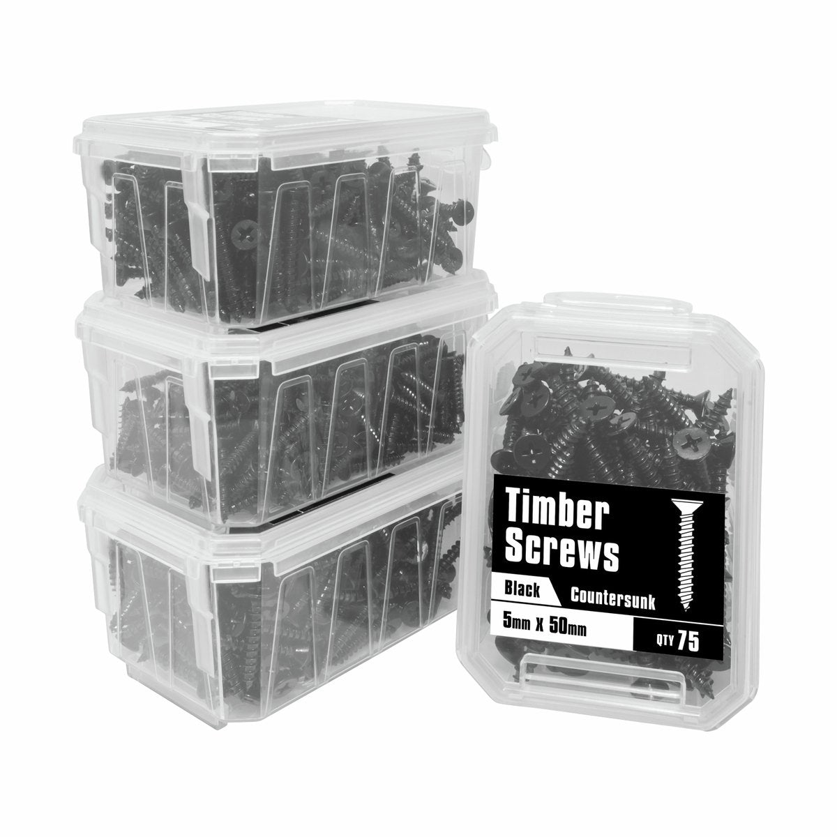 Pinnacle Timber Screws - 5 x 50mm - Metal - Black Finish - SuperSaverAU - view 3
