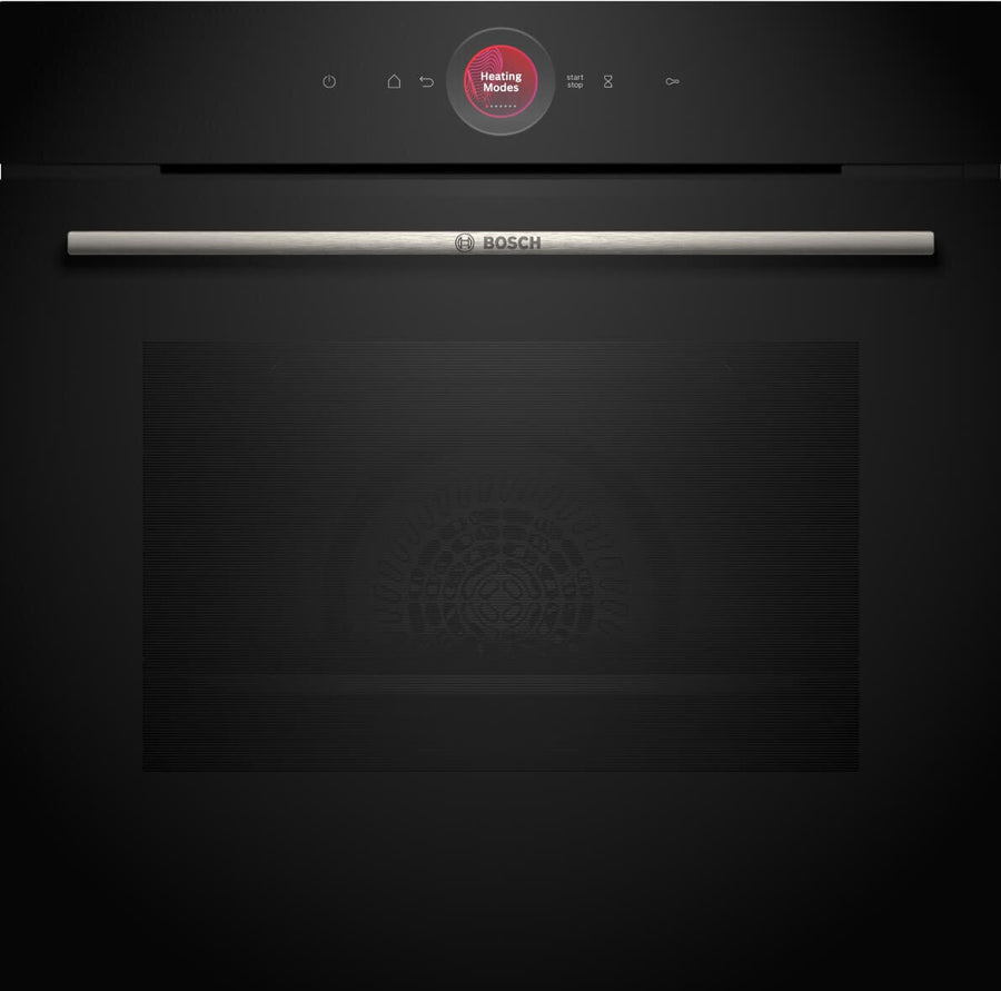 Bosch Series 8 60cm Black Pyrolytic Oven - 71L - Air Fry and Home Connect - HBG7741B1A