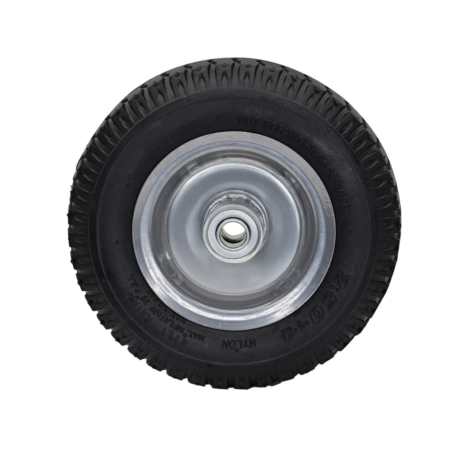 Move It 250 x 4" Pneumatic Wheel, 5/8" Bearing, Offset Steel Hub, 100kg