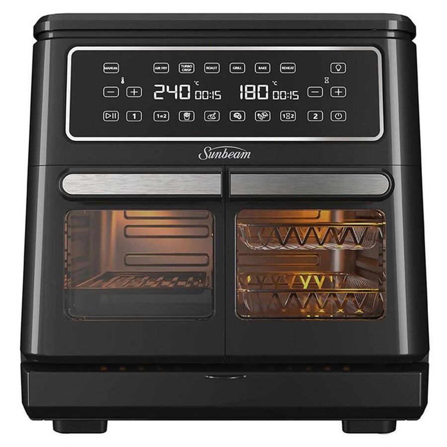 Sunbeam Multi Zone 11.4L Air Fryer Oven - Removable Centre Wall, Single or Dual Zone - AFP6000BK