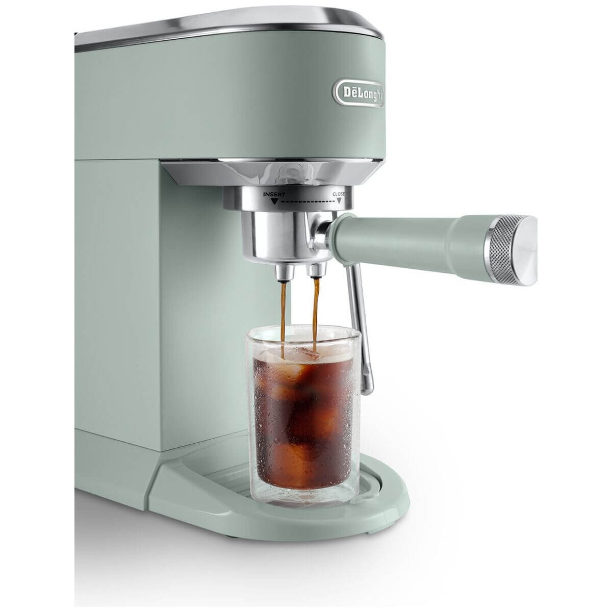 DeLonghi Dedica Duo Cold Brew Coffee Machine - 15 Bar Pump, Slim Full Metal Design, Green - EC890GR