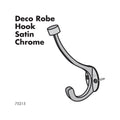 Adoored Double Satin Chrome Robe Hook - 140mm Zinc Alloy - Elegant Design - SuperSaverAU - view 2