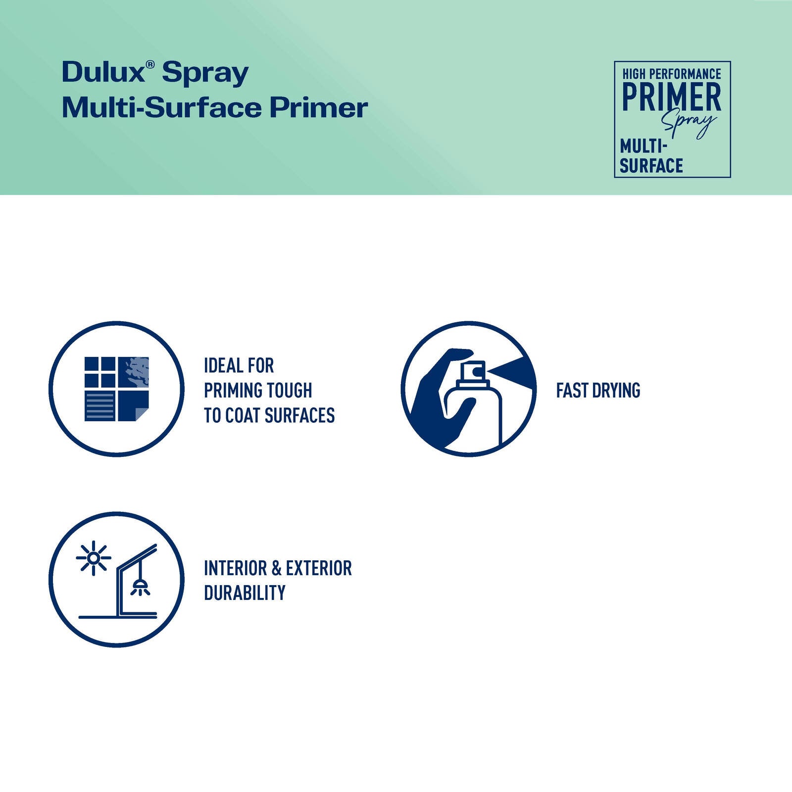 Dulux 340g Multi-Surface Primer Spray Paint - Indoor