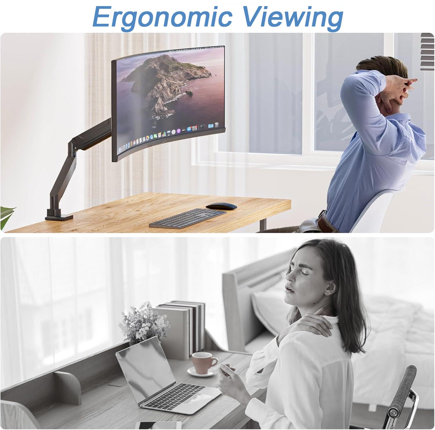 Heavy-Duty Monitor Arm - Fits 32" Screens up to 9kg