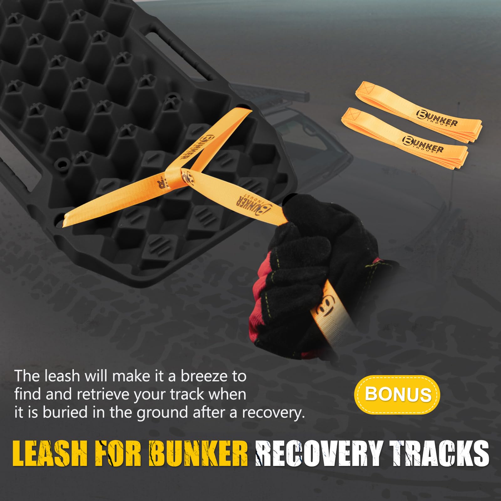 Recovery Traction Boards Pair - 92 x 31.5 x 7.5cm - 10 Tonne Rating, Double Sided Diamond Tread, Bends 120 Degrees