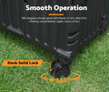 Foldable Camping and Shopping Trolley Cart - Black - 70kg Capacity, 360 Degree Locking Wheels, Telescopic Handle, Canopy