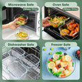 Glass Food Storage Containers 10 Pack - 1040ml and 370ml - Borosilicate Glass, Snap Lids with Silicone Seals, BPA Free