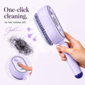 Rechargeable Steam Hair Straightening Brush - Purple