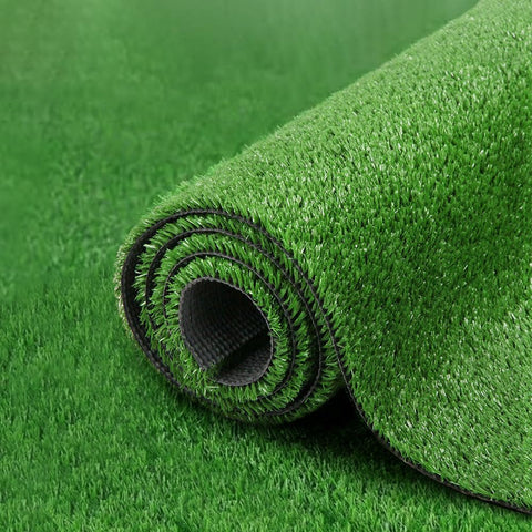 Artificial Grass Turf 2 x 5m - Olive 17mm Pile - 10sqm Synthetic Lawn, UV and Fire Tested, Perforated Backing