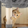 Cat Tree Tower 142cm - Light Grey - 3 Levels, Hammock, Condo, 4 Sisal Scratching Posts, Dangling Ball