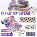 72-Hole Canvas Roll-Up Pencil Case - Fish Print, 82 x 20 cm - view 2