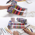72-Hole Canvas Roll-Up Pencil Case - Fish Print, 82 x 20 cm - view 5