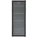 Airflo 201L single glass door beverage fridge - black, electronic control, reversible door - AFF201