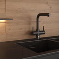 InSinkErator Multitap 4N1 L Shape Filtered Boiling and Ambient Water Tap - Black - 4005LVB