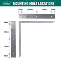 Carinya 300 x 300mm Galvanised Steel Heavy Duty Angle Bracket 40kg