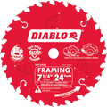 Diablo 184mm 24 Teeth Ultra Thin Circular Saw Blade - Red - SuperSaverAU - view 2