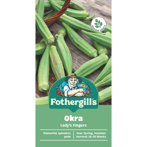 Mr Fothergill's Lady's Finger Okra Vegetable Seeds
