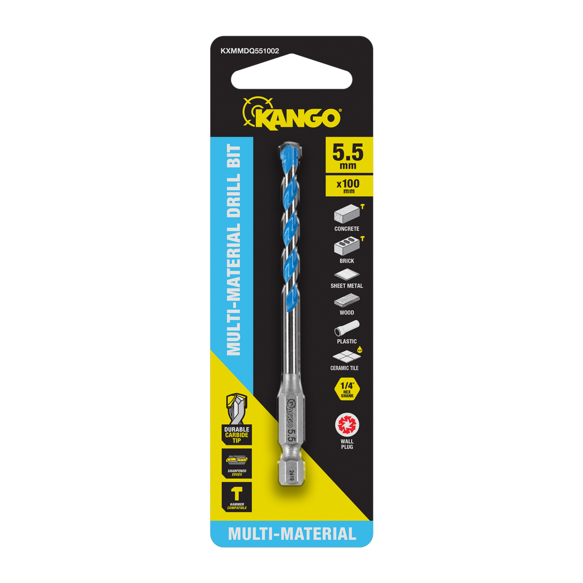 Kango Multi Material Drill Bit - 5.5mm x 100mm - Durable Carbide Tip - Precision Start - SuperSaverAU - view 1