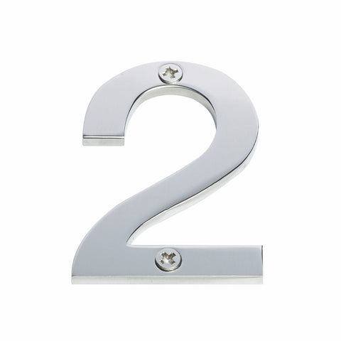 Sandleford 60mm Brushed Stainless Steel House Number 2 - Weather Resistant
