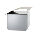 Sandleford Ripple Letterbox - 210 x 180 x 290mm - Galvanised Steel - Lockable - White/Silver - SuperSaverAU - view 2