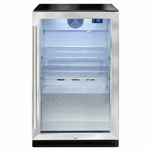 Artusi 118L Outdoor Beverage Centre - Stainless Steel Door, UV-Safe, Weatherproof, LED Light - AOF1S
