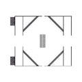 Peak Products 1500mm Black Matte Heavy-Duty Steel Fence Gate Assembly Bracket Kit - To Suit 750mm Gates - SuperSaverAU - view 1
