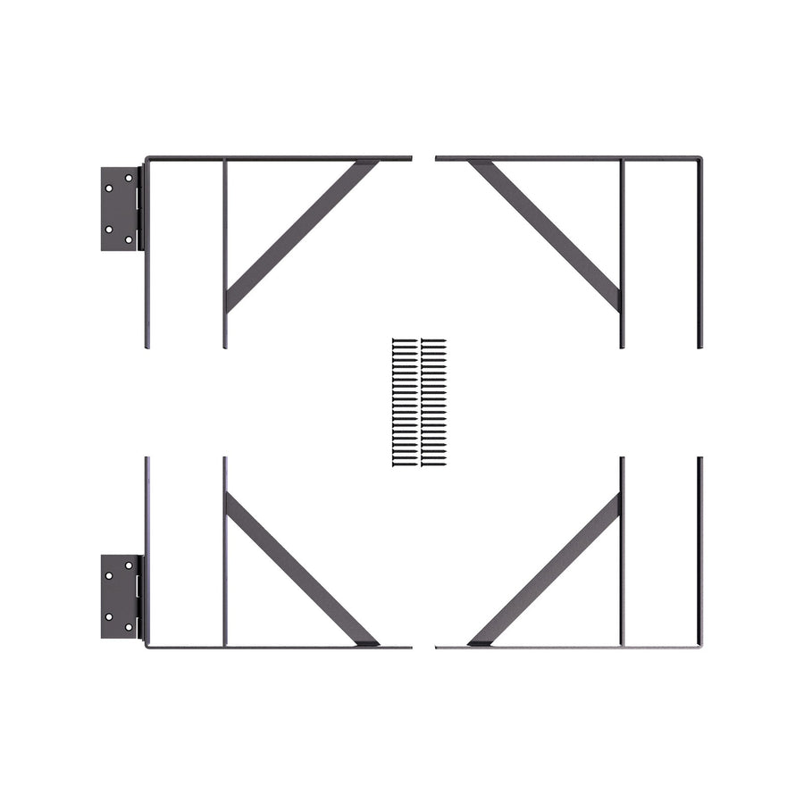 Peak Products 1500mm Black Matte Heavy-Duty Steel Fence Gate Assembly Bracket Kit - To Suit 750mm Gates - SuperSaverAU - view 1