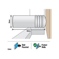 Adoored Cushion Door Stop - 100mm - Plastic - Wall Mounted 10 Pack - SuperSaverAU - view 2