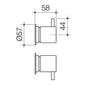 Caroma Chrome Luna Wall Top Assemblies Lever - 57mm x 58mm - Lead-Free Brass - SuperSaverAU - view 2