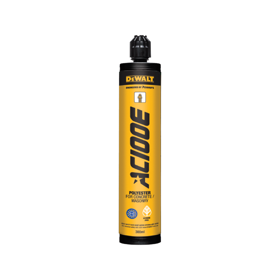 Dewalt AC100e Polyester Adhesive Anchoring System 300ml - 2-Component - SuperSaverAU - view 1