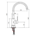 Artusi Kitchen Mixer Tap - Matte Black, 5 Star WELS, Single Lever, Swivel Spout - ASM101B
