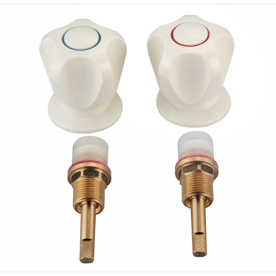 Shaw & Mason Ivory Classic Basin Top Assembly Pair - 195mm ABS Plastic - SuperSaverAU - view 1