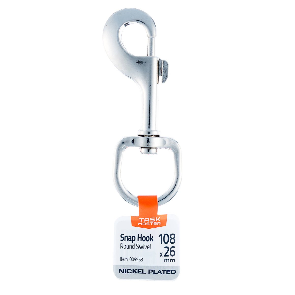 Taskmaster Snap Hook 108 x 26mm Nickel Plated - Durable - Versatile - SuperSaverAU - view 1