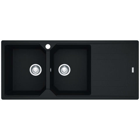 Franke Urban double bowl topmount or flush mount sink - right hand drainer - Onyx - UBG621ONRHD
