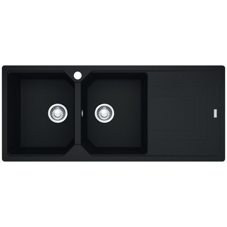 Franke Urban double bowl topmount or flush mount sink - right hand drainer - Onyx - UBG621ONRHD