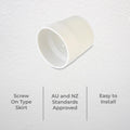 DETA White Lampholder Skirt Polyester Screw-On Replacement for B22 Holders