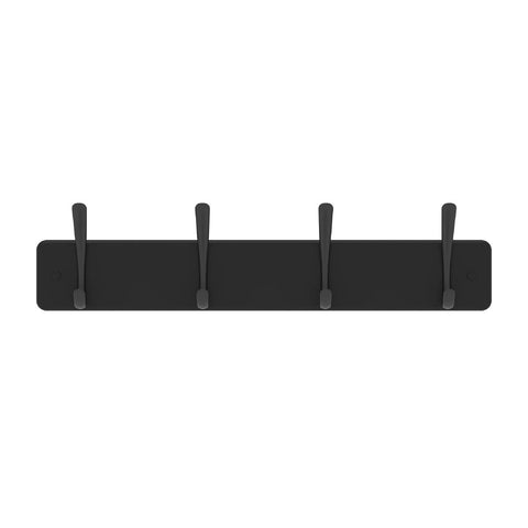 Mode Hat And Coat Rack - 4 Black Hooks - Durable Black Board - Functional - SuperSaverAU - view 1