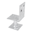 Pryda 65mm M10 Half Stirrup Post Anchor - Galvanised Steel - Durable Termite Protection - SuperSaverAU - view 2