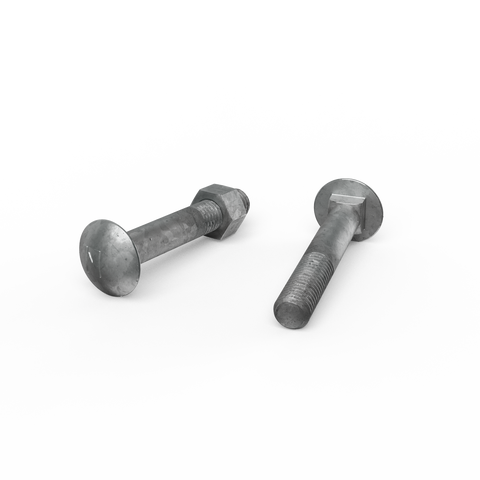 Zenith M12 x 75mm Hot Dip Galvanised Cup Head Bolts Nuts Each - SuperSaverAU - view 1