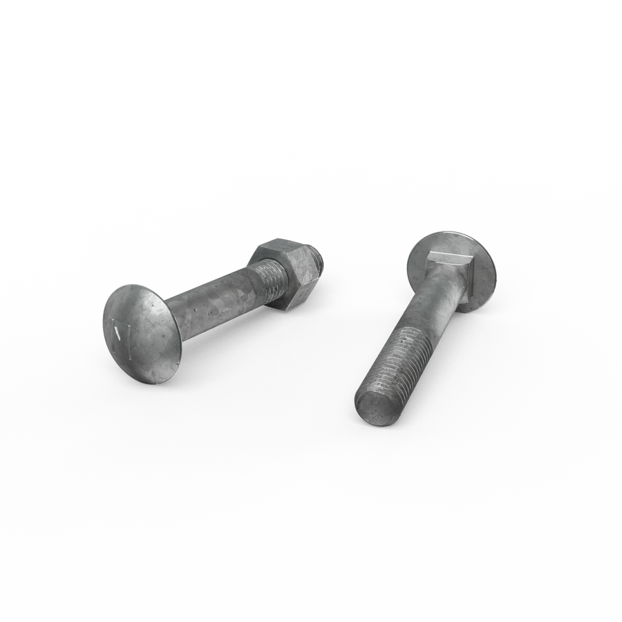 Zenith M12 x 75mm Hot Dip Galvanised Cup Head Bolts Nuts Each - SuperSaverAU - view 1