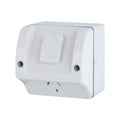 DETA Single Weatherproof Power Point 10A 240V White Polycarbonate Outdoor